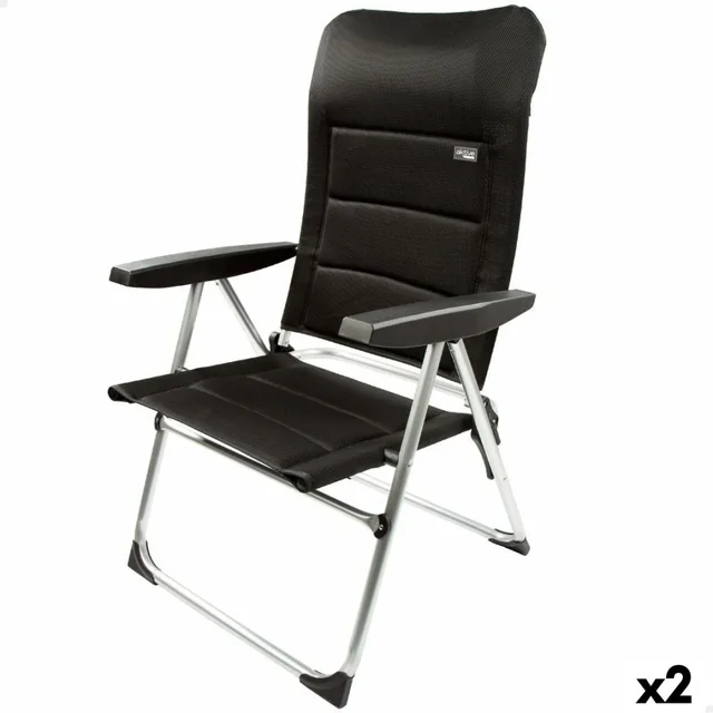 Aktive Deluxe Beach Chair Foldable Black 49 x 105 x 59 cm (2 бройки)