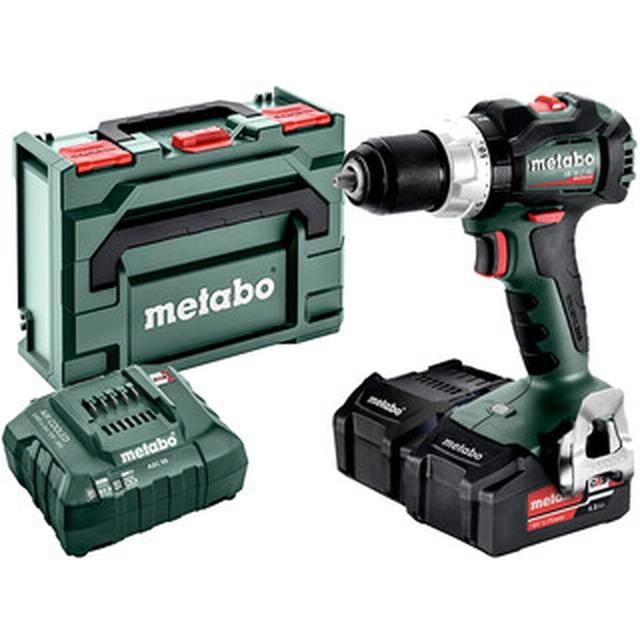 Aku příklepová vrtačka Metabo SB 18 LT BL 18 V | 34 Nm/75 Nm | 1,5 - 13 mm | Carbon Brushless | 2 x 4 Ah baterie + nabíječka | v metaBOXu