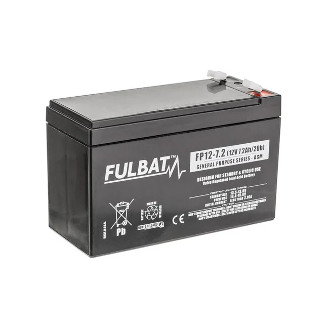 Акумулятор 7.2Ah FULBAT FP12-7.2 AGM /151x65x94/ необслуговуваний 590028