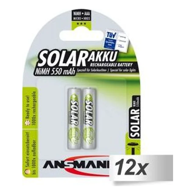 Акумулятор Ansmann Solar AAA / R03 550mAh 24 шт.