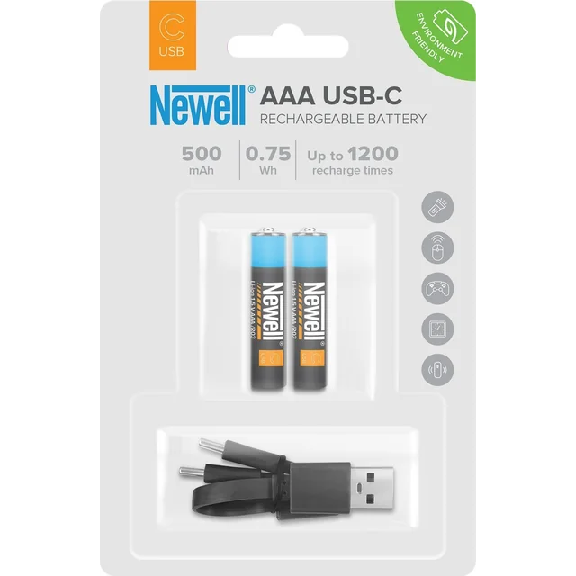 Акумулятор Newell NEWELL AAA USB-C 500 mAh 2 блістер