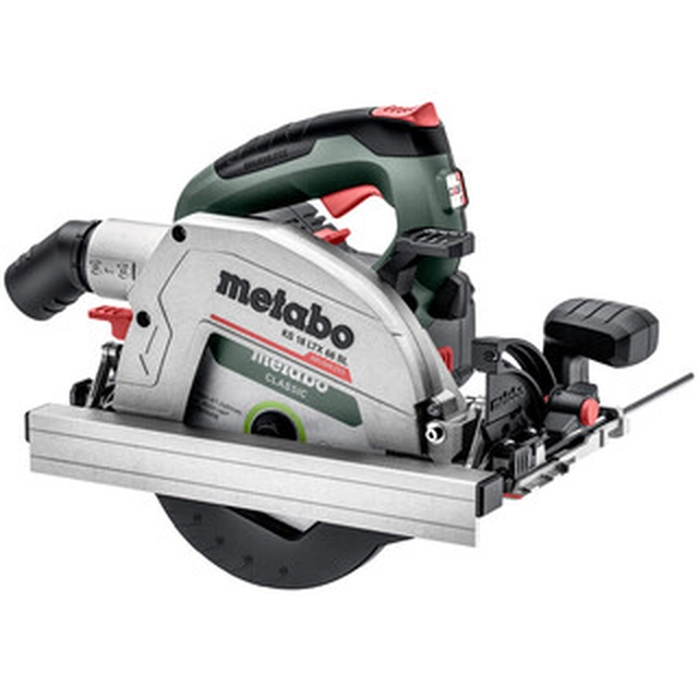 Акумулаторен циркулярен трион Metabo KS 18 LTX 66 BL 18 V | Циркулярно острие 165 mm x 20 mm | Рязане макс. 66 mm | Карбон без четки | Без батерия и зарядно | В картонена кутия