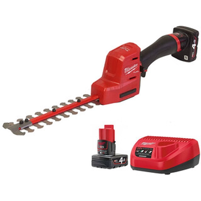 Акумуляторні кущорізи Milwaukee M12FHT20-402 12 V | 200 мм | Карбонова безщітка | 2 x 4 Акумулятор + зарядний пристрій