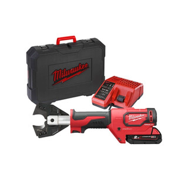 Акумуляторний кабельний різак Milwaukee M18ONEHCC-201C CU/AL-SET 18 V | 35 мм | 53 кН | Карбонова безщітка | 1 x 2 Ач акумулятор + зарядний пристрій | У валізі