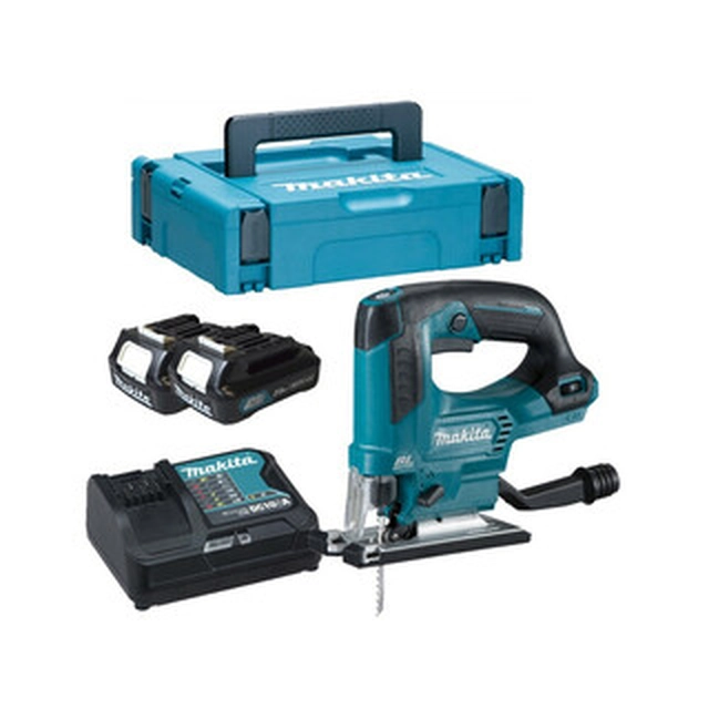 Акумуляторний лобзик Makita JV103DSAJ 10,8 V/12 V | 90 мм | Карбонова безщітка | 2 x 2 Ач акумулятор + зарядний пристрій | в MakPac