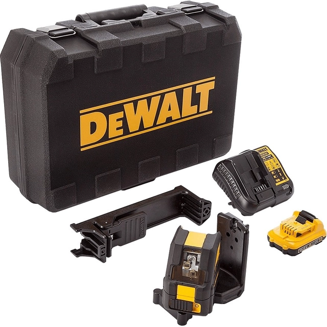 Akumulatorski zeleni laserski nivo DeWalt DCE088D1G set,10,8 W,1 x 2 Aja, polnilec + kovček