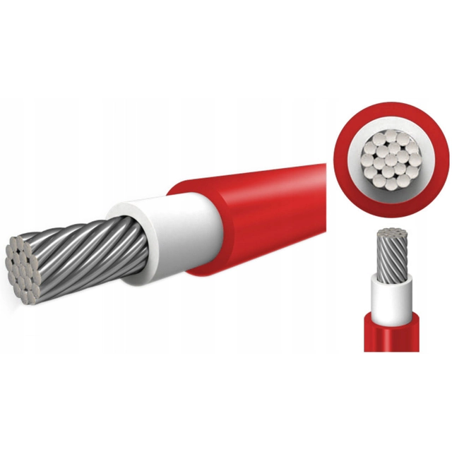 ALAMBRE CABLE SOLAR ROJO 4mm 1m