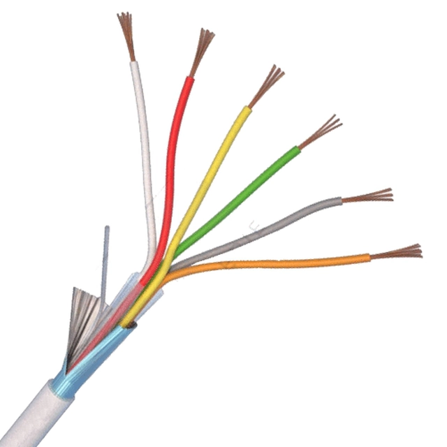 Alarm cable 6 shielded wires, full copper, 100m 6CUEF