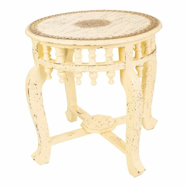 Alexandra House Dnevni stol Ivory Brass Mango drvo MDF drvo 45 x 52 x 45 cm