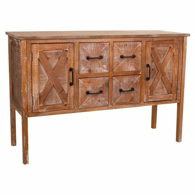 Alexandra House Living Brown Pinewood Sideboard MDF Wood 80 x 41 x 120 cm