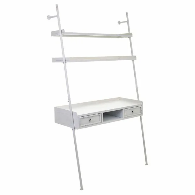 Alexandra House Living Desk with Shelves White 45 x 188 x 107 cm