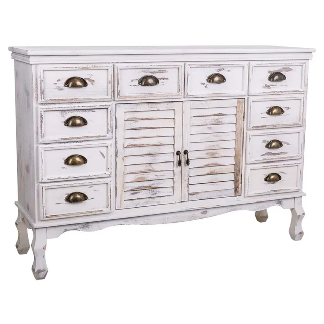 Alexandra House Living Sideboard White Paulownia wood 33 x 78 x 113 cm