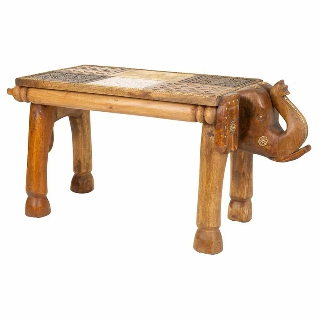 Alexandra House Living Table Marron Clair Laiton Bois de Manguier 30 x 37 x 71 cm