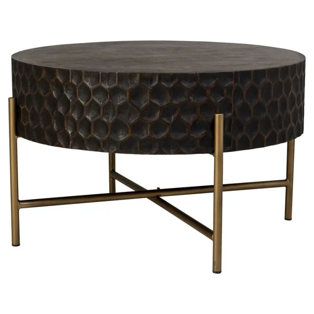 Alexandra House Table de salon Marron Bois Fer 80 x 50 x 80 cm