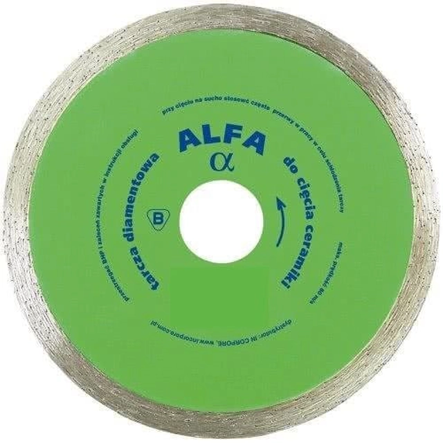 ALFA doorlopende diamantschijf 125x22,2mm