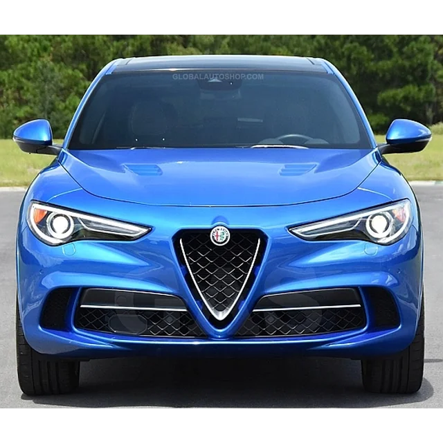 Alfa Romeo Stelvio - Λωρίδες ψησταριάς χρωμίου, μπροστινός προφυλακτήρας Tuning