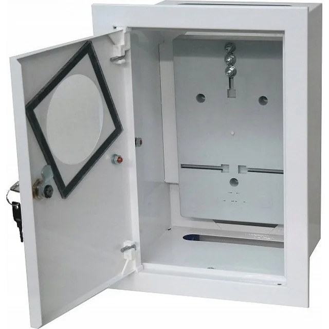 Alfako Metal flush-mounted switchgear 1x1F lock, RAL window 9003 A-RW18