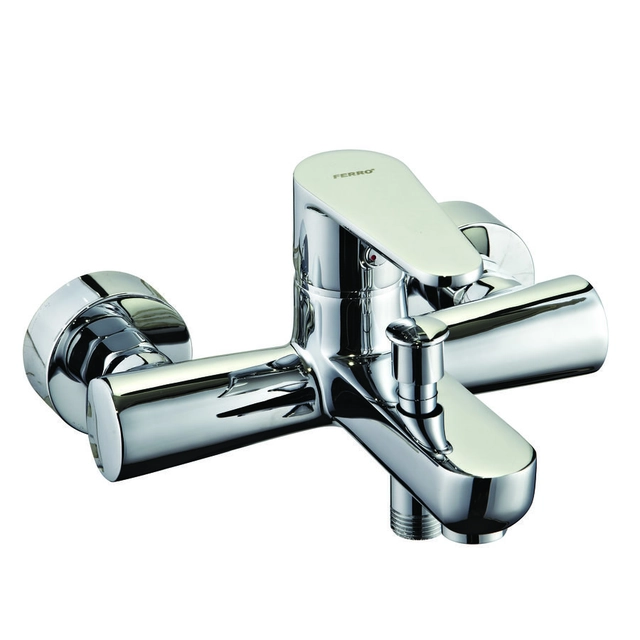 Algeo wall-mounted bath mixer, chrome