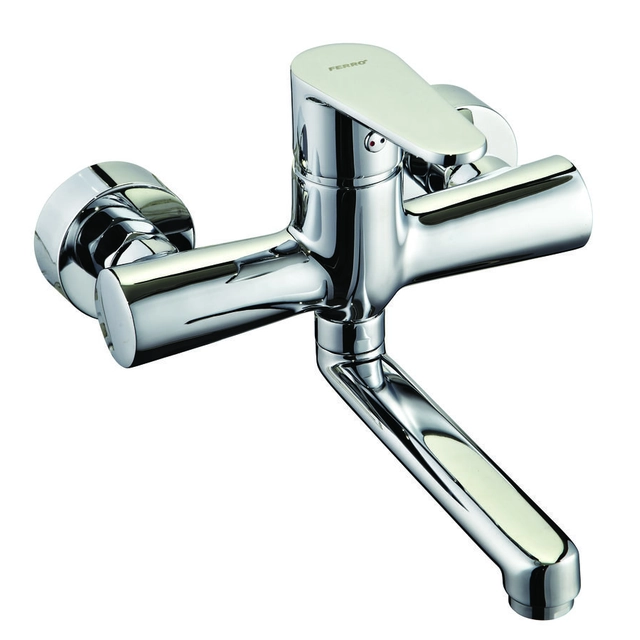 Algeo wall-mounted washbasin mixer, chrome