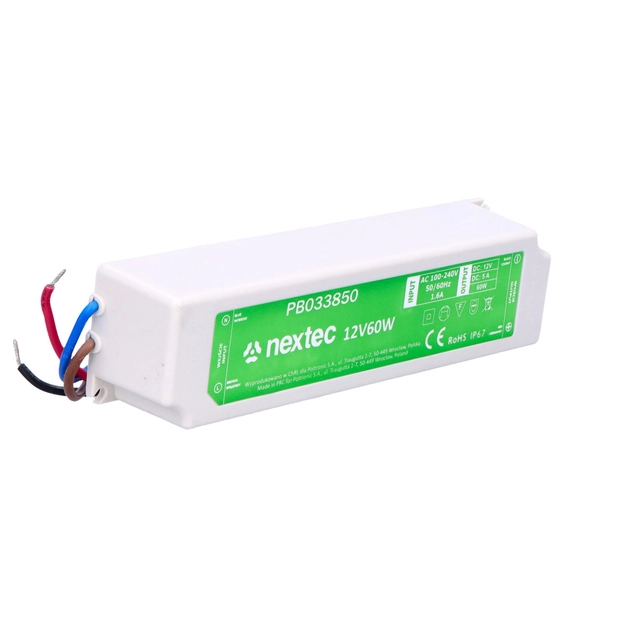 Alimentation LED étanche Economy /IP67 / /12V / /5A / /60W