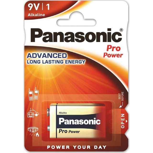 Alimentation par batterie Panasonic 9V Bloc 12 pcs.