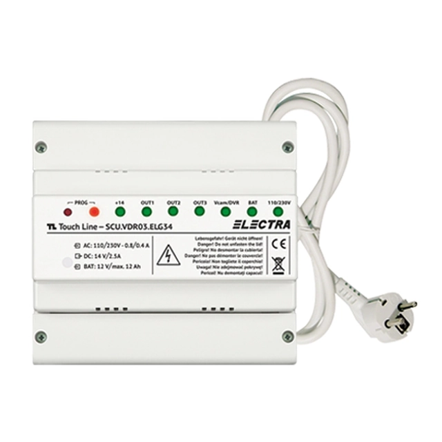 Alimentatore centrale uscite 3 per famiglie HOME 2 e 3, G3 - ELECTRA SCU.VDR03.ELG34