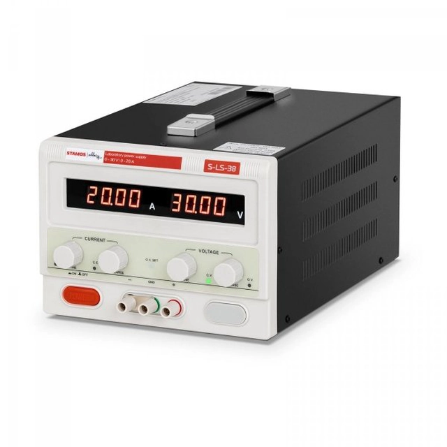 Alimentatore da laboratorio - 0-30 V - 0-20 A DC STAMOS 10021068 S-LS-38