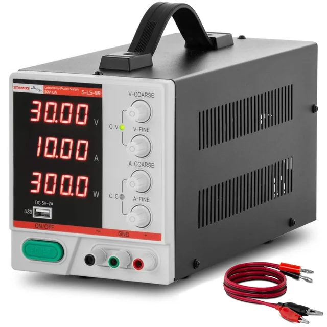 Alimentatore da laboratorio per servizi LED 0-30 V DC 0-10 A 300 W