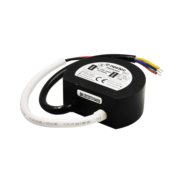 Alimentatore LED montaggio OVAL /IP67 //12V //1,67A //20W