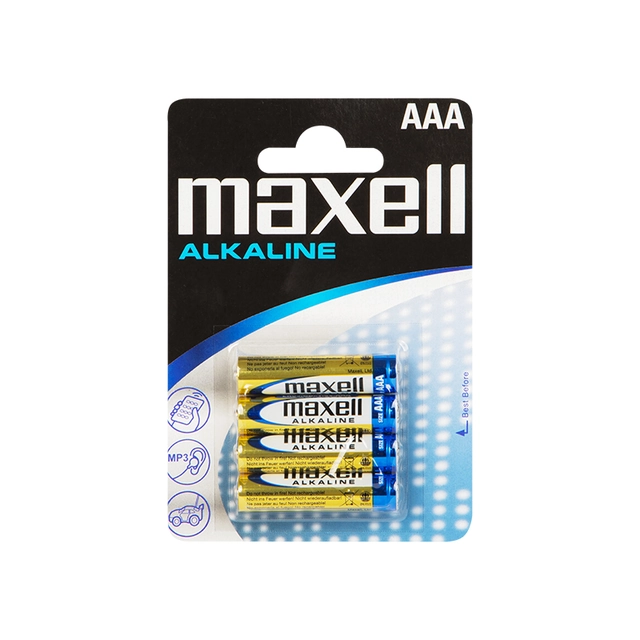Alkalická baterie AAA 1.5 LR3 MAXELL 4 Kus
