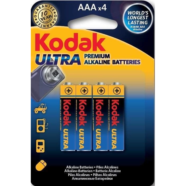 Αλκαλική μπαταρία KODAK Ultra Premium K3A-4 LR3, blister=4 τεμ