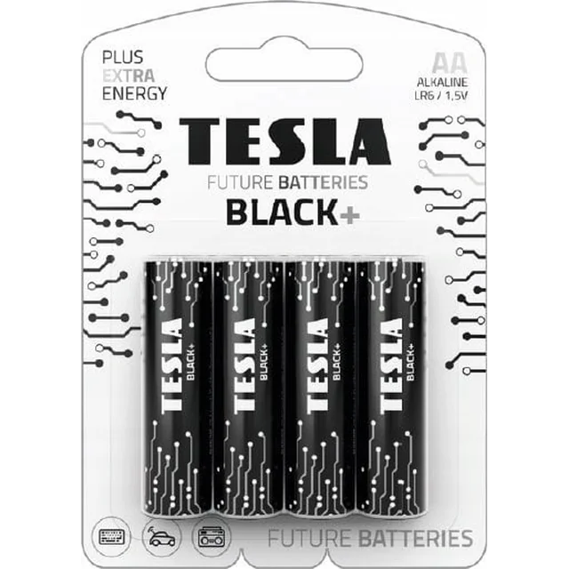 Αλκαλική μπαταρία Tesla TESLA R6 (AA) BLACK+ [4x120] 4 τεμ.