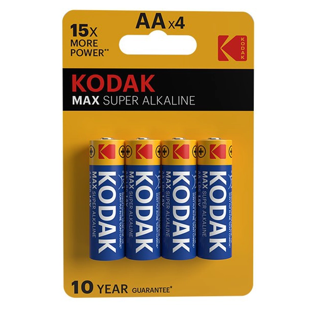 Алкална батерия KODAK MAX KAA-4 (LR6), blister=4 бр