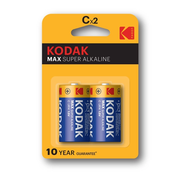 Алкална батерия KODAK MAX KC-2 (LR14), blister=2 бр