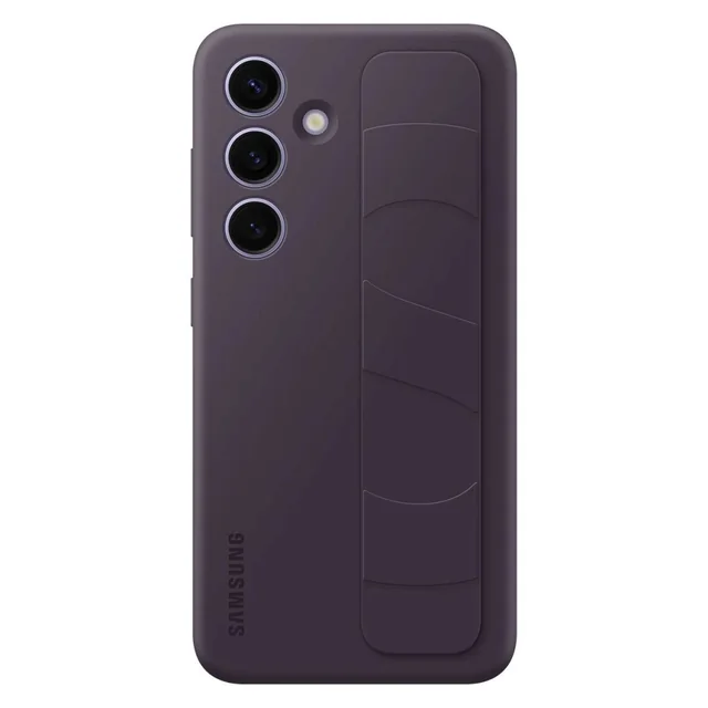 Alkuperäinen kotelo Samsung Galaxylle S24, jossa kahva ja Standing Grip Case, tummanvioletti