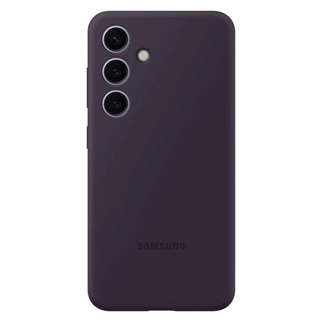 Alkuperäinen silikonikotelon kansi Samsung Galaxy S24+ silikonikotelolle tumman violetti