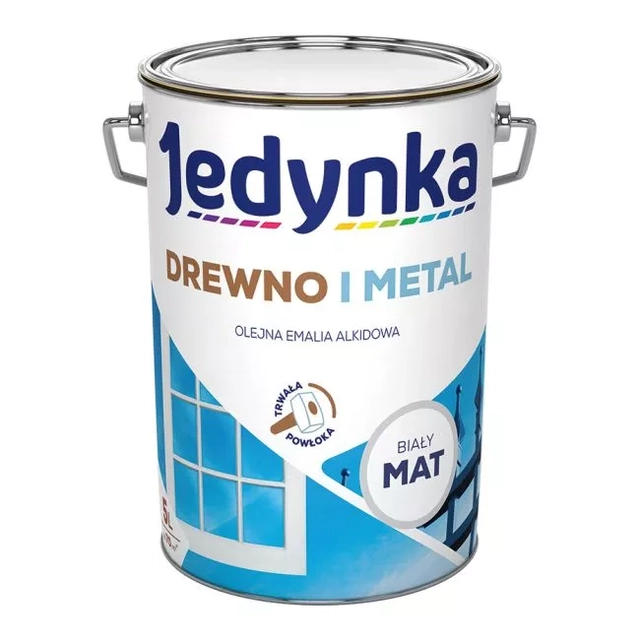 Alkyd emaille Eén wit mat 0,9l