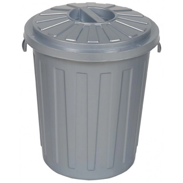 AllServices Waste bin with lid silver 23 l