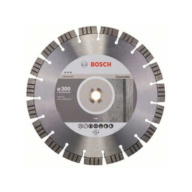 Алмазний відрізний диск Bosch Best for Concrete 300 x 25,4 мм