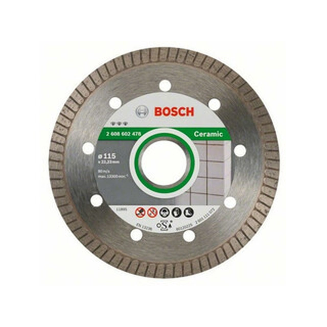 Алмазний відрізний диск Bosch Best for Turbo 115 x 22,23 мм