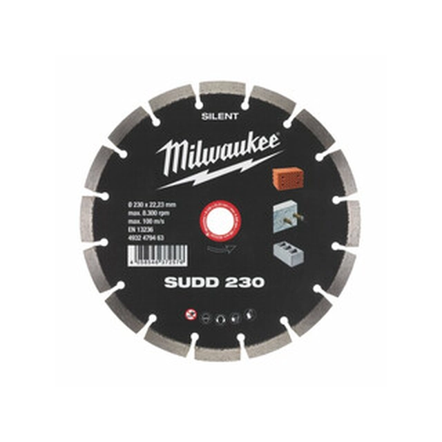 Алмазний відрізний диск Milwaukee SUDD 230 x 22,23 мм