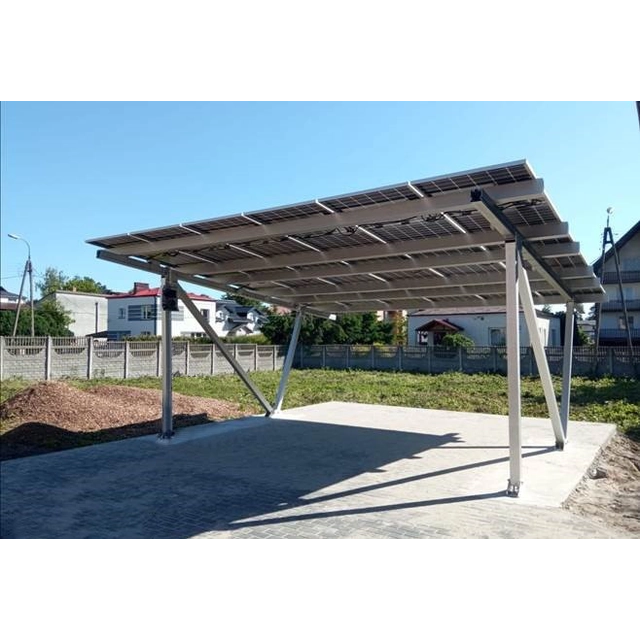 Alumiininen CARPORT-rakenne, aurinkosähkö, 6x4 vedenpitävä