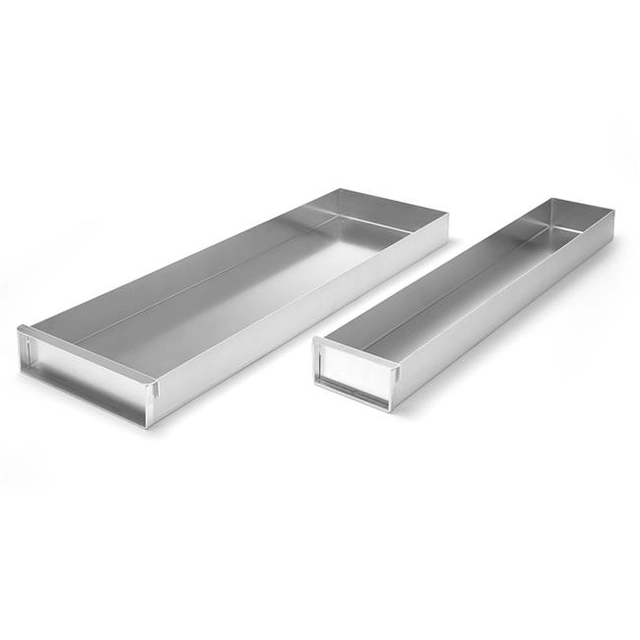 Alumiininen makeisalusta - suljettu 580x100x(H)50