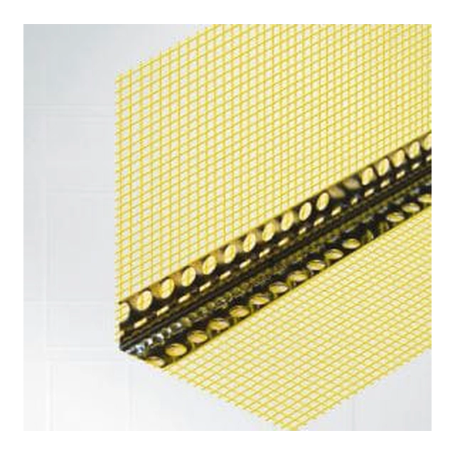 Alumínium sarok 25x25mm sárga MAXX hálóval 10x15cm hossz 3 m