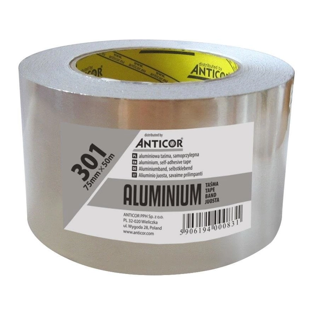 Aluminium tape 301, 75 mmx 50 m