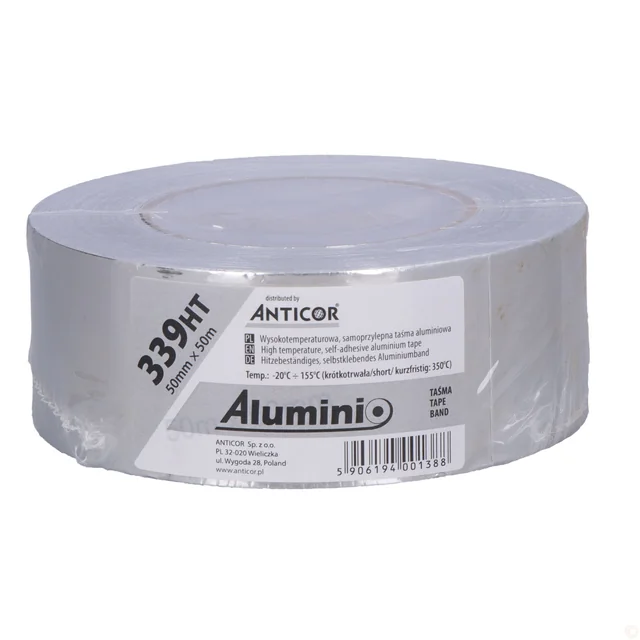 Aluminiumband 339 HT, 50 mm x 50 m