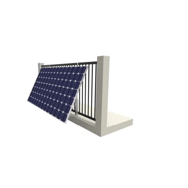 Aluminiumstructuur voor een fotovoltaïsch systeem op een balkon