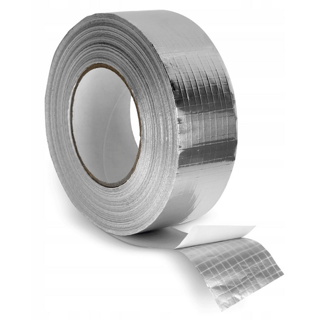 Aluminiumtape, versterkt, zelfklevend voor isolatie, breedte 48mm lengte 50 m