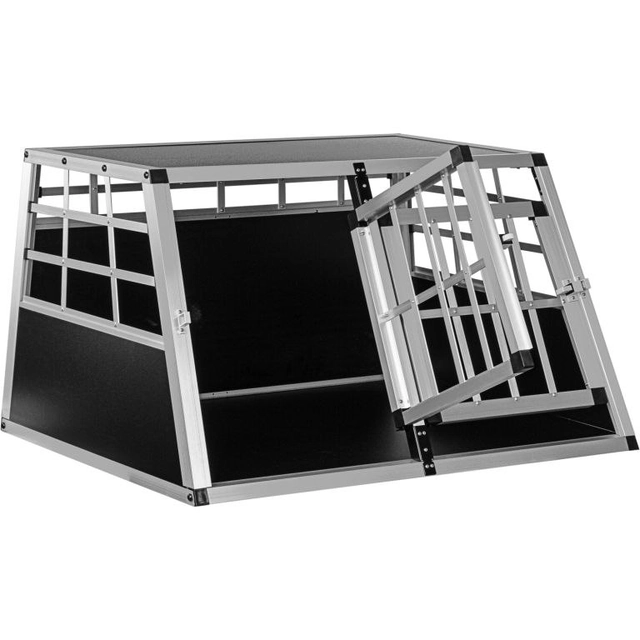 Aluminum transport kennel for dogs 89 × 69 × 50 cm