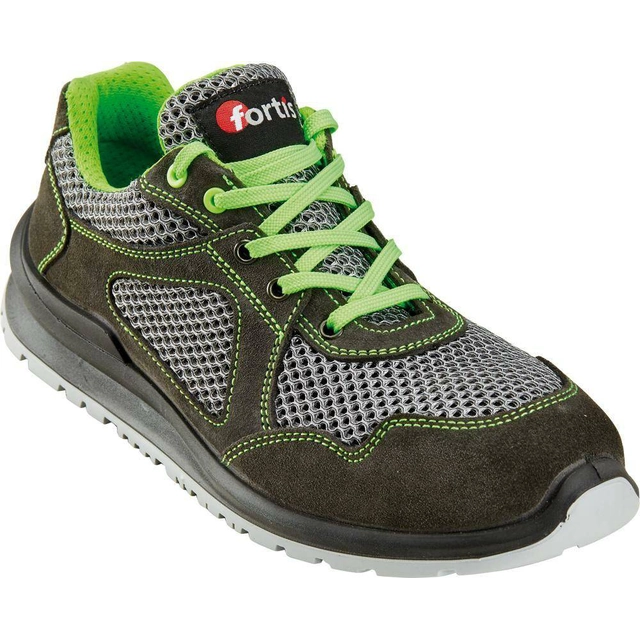 Alviss S1P polished shoes, size 44, lime, FORTIS